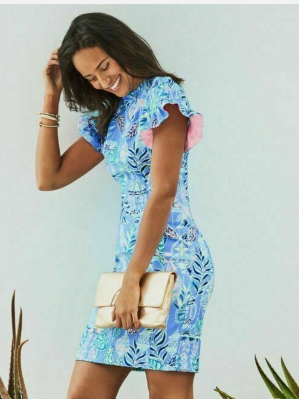 NWT Lilly Pulitzer Kerstin stretch shift dress vibrant blue periwinkle size 2